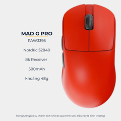 Chuột Gaming MADLIONS MAD G PRO - Siêu Nhẹ, Cảm Biến PAW3395, Kết Nối Không Dây