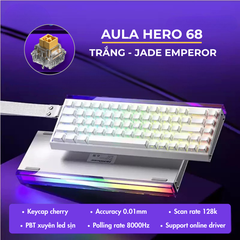 Aula Hero 68 | Bàn Phím Gaming HE Polling rate 8K Hz, Scan rate 128K, Độ Trễ 0.1ms, Hộp Đèn Neon RGB