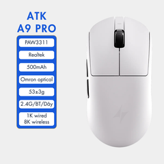 VGN ATK A9 - Chuột Không Dây Nhẹ 53g, Cảm Biến PAW3950 Ultra, Polling Rate 8000Hz - Hiệu Suất Đỉnh Cao Cho Game Thủ