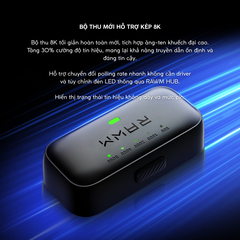 Chuột Gaming Không Dây RAWM Leviathan V4, Cảm Biến PAW3950, Nordic nRF54L15, Dual 8K, RawmSpeeed, Pin 500mAh, 150H, ~55g, Lớp Phủ THERMO-SENSITIVE