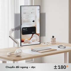 Arm Màn Hình Máy Tính Brateck E350 – Hỗ Trợ Màn 17”-32”, Tải Trọng 9Kg, Xoay Gập Linh Hoạt Chuẩn Công Thái Học