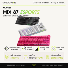 Mchose Mix 87 | Bàn Phím Phím Từ Tính Chuyên Game 8K Hz, Độ Trễ 0.08ms, Scan Rate 256K, Accuracy 0.001mm, RGB 16.8 Triệu Màu