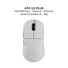 Chuột Gaming ATK U2 – Chuột Không Dây Nhẹ 44g, Cảm Biến PAW3950 Ultra, Polling Rate 8000Hz - Hiệu Suất Đỉnh Cao Cho Game Thủ