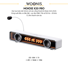 Loa Soundbar Gaming MCHOSE K20 – Âm Thanh Vòm 7.1, Micro Tháo Rời, Đèn RGB Nhịp Nhạc