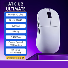 Chuột Gaming ATK U2 – Chuột Không Dây Nhẹ 44g, Cảm Biến PAW3950 Ultra, Polling Rate 8000Hz - Hiệu Suất Đỉnh Cao Cho Game Thủ