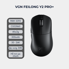 Chuột Gaming Không Dây Siêu Nhẹ VGN Feilong Y2 Pro – Cảm biến PAW3950, Switch Quang học Omron, Receiver 8K
