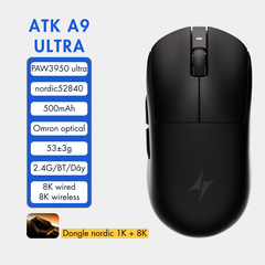 VGN ATK A9 - Chuột Không Dây Nhẹ 53g, Cảm Biến PAW3950 Ultra, Polling Rate 8000Hz - Hiệu Suất Đỉnh Cao Cho Game Thủ