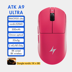 VGN ATK A9 - Chuột Không Dây Nhẹ 53g, Cảm Biến PAW3950 Ultra, Polling Rate 8000Hz - Hiệu Suất Đỉnh Cao Cho Game Thủ