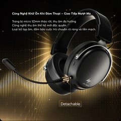 Tai Nghe Gaming Không Dây ATK Neptune N9, Driver Phủ TITAN 53mm, Tần Số 10Hz – 40kHz, Âm thanh không gian 3D, Độ Trễ Thấp 10ms, Khử Ồn Đàm Thoại, Pin 1500mAh(130h), Trọng Lượng 270g