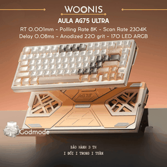 AULA AG75 | Bàn Phím Phím Từ Tính Chuyên Game Kết nối trực tiếp ADC, 8K Hz, Độ Trễ 0.08ms, Ultra-high Scan Rate 2304K, Accuracy 0.001mm, RGB đôi siêu