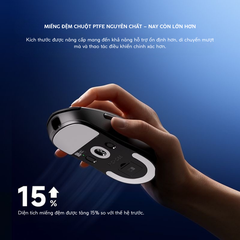 Chuột Gaming Không Dây MCHOSE A5 V3, PAW3395, MCU Realtek, Lớp Phủ Super Glide, Dual 8K