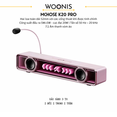 Loa Soundbar Gaming MCHOSE K20 – Âm Thanh Vòm 7.1, Micro Tháo Rời, Đèn RGB Nhịp Nhạc