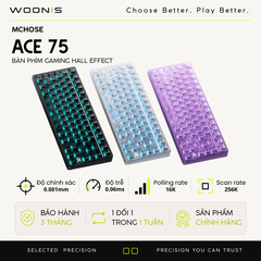 MCHOSE ACE 75 | Bàn Phím Gaming HE Chuyên Game 8K | Scan Rate 256K, Độ Trễ 0.08ms, Accuracy 0.001mm, RGB 16.8 Triệu Màu