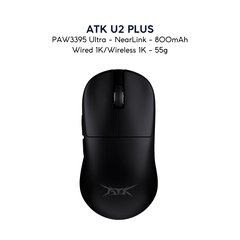 Chuột Gaming ATK U2 – Chuột Không Dây Nhẹ 44g, Cảm Biến PAW3950 Ultra, Polling Rate 8000Hz - Hiệu Suất Đỉnh Cao Cho Game Thủ