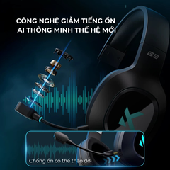 Tai nghe chụp tai bluetooth MCHOSE G9 PRO không dây 3 mode kết nối Micrô giảm tiếng ồn chủ động thông minh 360° AI