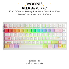 AULA AG75 | Bàn Phím Phím Từ Tính Chuyên Game Kết nối trực tiếp ADC, 8K Hz, Độ Trễ 0.08ms, Ultra-high Scan Rate 2304K, Accuracy 0.001mm, RGB đôi siêu