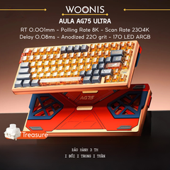 AULA AG75 | Bàn Phím Phím Từ Tính Chuyên Game Kết nối trực tiếp ADC, 8K Hz, Độ Trễ 0.08ms, Ultra-high Scan Rate 2304K, Accuracy 0.001mm, RGB đôi siêu