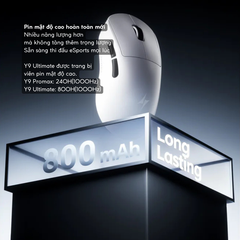 Chuột Gaming Không Dây ATK Dragonfly Y9 Series, PAW3950 Ultra, Nordic 54L15, ApexShark MAX, Pin 800mAh , 800H, ~55g, Dongle GEM 8K