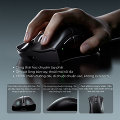 Chuột Gaming Không Dây MCHOSE V7 – PAW3395, 59g, 3 Mode, Pin 500mAh
