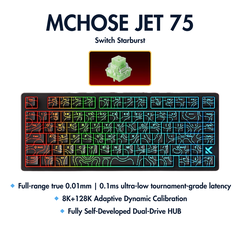 BÀN PHÍM CƠ GAMING HE MCHOSE JET 75 | Rapid Trigger | 128K | 8000hz | RT 0.01MM