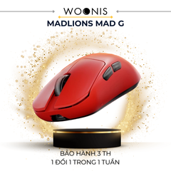 Chuột Gaming MADLIONS MAD G PRO - Siêu Nhẹ, Cảm Biến PAW3395, Kết Nối Không Dây