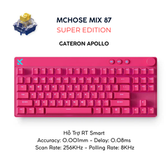 Mchose Mix 87 | Bàn Phím Phím Từ Tính Chuyên Game 8K Hz, Độ Trễ 0.08ms, Scan Rate 256K, Accuracy 0.001mm, RGB 16.8 Triệu Màu