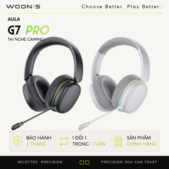 Tai Nghe Gaming Không Dây AULA G7 Pro – Âm Thanh Vòm 7.1, Mic Chống Ồn AI, Đèn RGB
