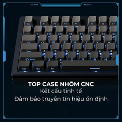 BÀN PHÍM CƠ GAMING KHÔNG DÂY VXE ATK V75X | NHÔM CNC | HOTSWAP | 1MS | RGB