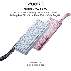 Bàn Phím Gaming HE Mchose Ace 68 V2 – Rapid Trigger 0.001mm, Delay 0.08ms, RT Smart, Polling Rate 8K - Scan Rate 256k, Chip Flagship