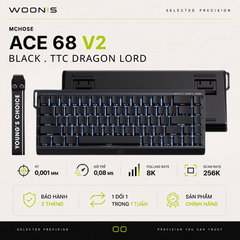 Bàn Phím Gaming HE Mchose Ace 68 V2 – Rapid Trigger 0.001mm, Delay 0.08ms, RT Smart, Polling Rate 8K - Scan Rate 256k, Chip Flagship