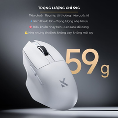 Chuột Không Dây Công Thái Học MCHOSE G7 – Văn Phòng & Gaming, Cảm Biến PAW3395, 1K Polling Rate , Pin Trâu 800mAh
