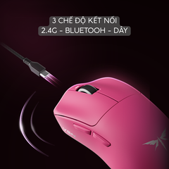 Chuột Gaming Không Dây VGN Dragonfly F1 SE Siêu nhẹ 57g, Cảm biến PAW3911, Chip CX52850E, 12000 DPI, Pin 600mAh