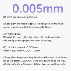 ATK 68 RX ESPORTS| Bàn Phím Phím Từ Tính Chuyên Game 8K Hz, Độ Trễ 0.08ms, Scan Rate 256K, Accuracy 0.001mm, RGB 16.8 Triệu Màu