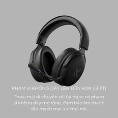 Tai Nghe Gaming Không Dây MCHOSE V9 Pro – 7.1 Surround, Pin Trâu 250H, Mic AI Chống Ồn