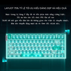 BÀN PHÍM GAMING HE ATK RS7 AIR, Polling Rate 8K, Độ Chính Xác 0.001mm, Scan Rate 256K, Độ Trễ 0.08ms, RGB 16.8 triệu màu