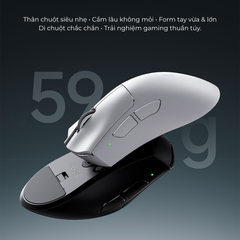 Chuột Gaming Không Dây MCHOSE V7 – PAW3395, 59g, 3 Mode, Pin 500mAh
