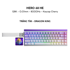 Aula Hero 68 | Bàn Phím Gaming HE Polling rate 8K Hz, Scan rate 128K, Độ Trễ 0.1ms, Hộp Đèn Neon RGB