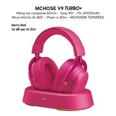 Tai Nghe Gaming Không Dây MCHOSE V9 Turbo – Đế Sạc Từ Tính,&nbsp; 7.1 Surround, Pin Trâu 250H, Mic AI Chống Ồn