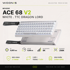 Bàn Phím Gaming HE Mchose Ace 68 V2 – Rapid Trigger 0.001mm, Delay 0.08ms, RT Smart, Polling Rate 8K - Scan Rate 256k, Chip Flagship