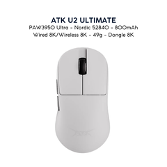 Chuột Gaming ATK U2 – Chuột Không Dây Nhẹ 44g, Cảm Biến PAW3950 Ultra, Polling Rate 8000Hz - Hiệu Suất Đỉnh Cao Cho Game Thủ