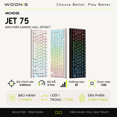 BÀN PHÍM CƠ GAMING HE MCHOSE JET 75 | Rapid Trigger | 128K | 8000hz | RT 0.01MM