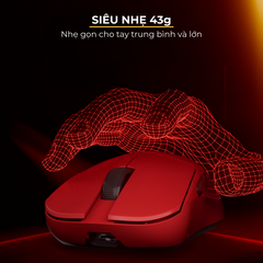 Chuột Gaming MADLIONS MAD G PRO - Siêu Nhẹ, Cảm Biến PAW3395, Kết Nối Không Dây