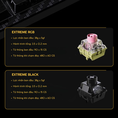 BÀN PHÍM GAMING HE MAD TITAN68 TURBO, Polling Rate 8K, Độ Chính Xác 0.001mm, Scan Rate 512K, Độ Trễ 0.08ms, RGB 16.8 triệu màu, Tốc độ quét phím đơn WASD 4096K