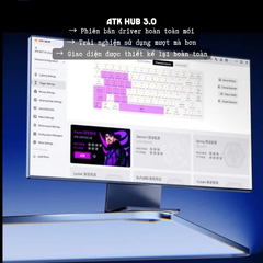 Bàn Phím Gaming HE Atk Rs7 V2 Ultra, Polling Rate 8K, Độ Chính Xác 0.001mm, Scan Rate 256K, Độ Trễ 0.08ms, RGB 16.8 triệu màu