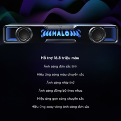 Halo Soundbar – Loa Gaming Desktop Đỉnh Cao với Âm Thanh Sống Động và Hiệu Ứng RGB