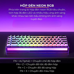 Aula Hero 68 | Bàn Phím Gaming HE Polling rate 8K Hz, Scan rate 128K, Độ Trễ 0.1ms, Hộp Đèn Neon RGB