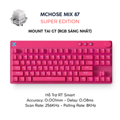 Mchose Mix 87 | Bàn Phím Phím Từ Tính Chuyên Game 8K Hz, Độ Trễ 0.08ms, Scan Rate 256K, Accuracy 0.001mm, RGB 16.8 Triệu Màu
