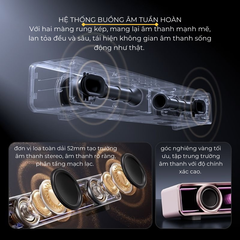 Loa Soundbar Gaming MCHOSE K20 – Âm Thanh Vòm 7.1, Micro Tháo Rời, Đèn RGB Nhịp Nhạc