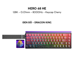 Aula Hero 68 | Bàn Phím Gaming HE Polling rate 8K Hz, Scan rate 128K, Độ Trễ 0.1ms, Hộp Đèn Neon RGB
