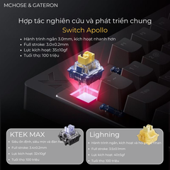 Mchose Mix 87 | Bàn Phím Phím Từ Tính Chuyên Game 8K Hz, Độ Trễ 0.08ms, Scan Rate 256K, Accuracy 0.001mm, RGB 16.8 Triệu Màu